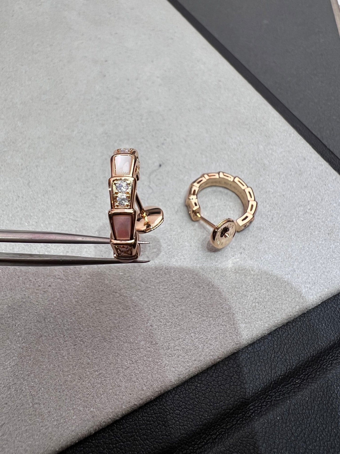 [Marin]SERPENTI MOP PINK GOLD EARRINGS