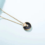 [Marin]COLLIER AMULETTE OR CORNALINE ONYX