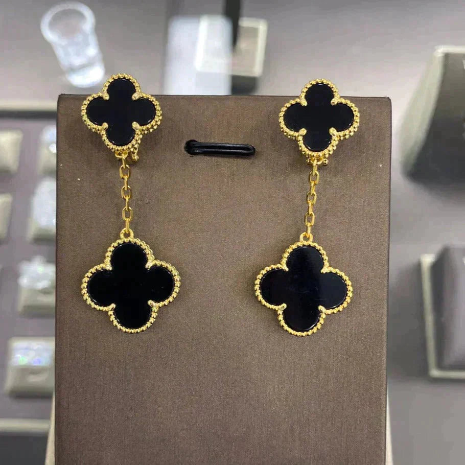[Marin]BOUCLES D'OREILLES CLOVER 2 MOTIFS (CHOIX MULTIPLES)