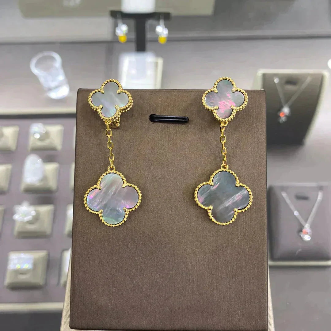 [Marin]BOUCLES D'OREILLES CLOVER 2 MOTIFS (CHOIX MULTIPLES)