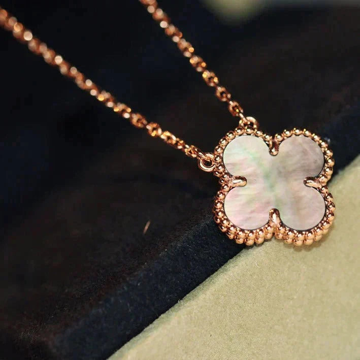 [Marin]CLOVER 15MM  GRAY MOTHER OF PEARL NECKLACE