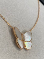 [Marin]BUTTERFLY GOLD MOP DIAMOND NECKLACE