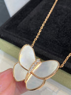 [Marin]BUTTERFLY GOLD MOP DIAMOND NECKLACE