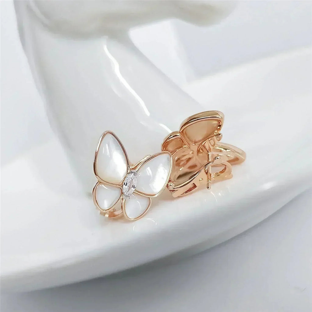 [Marin]BUTTERFLY MOP DIAMOND EARRINGS