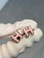 [Marin]MINI POP H SILVER EARRINGS PINK