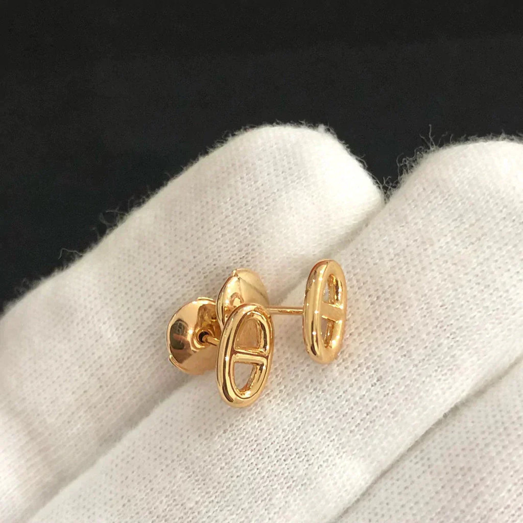[Marin]CHAINE SMALL EARRINGS GOLD AND SILVER