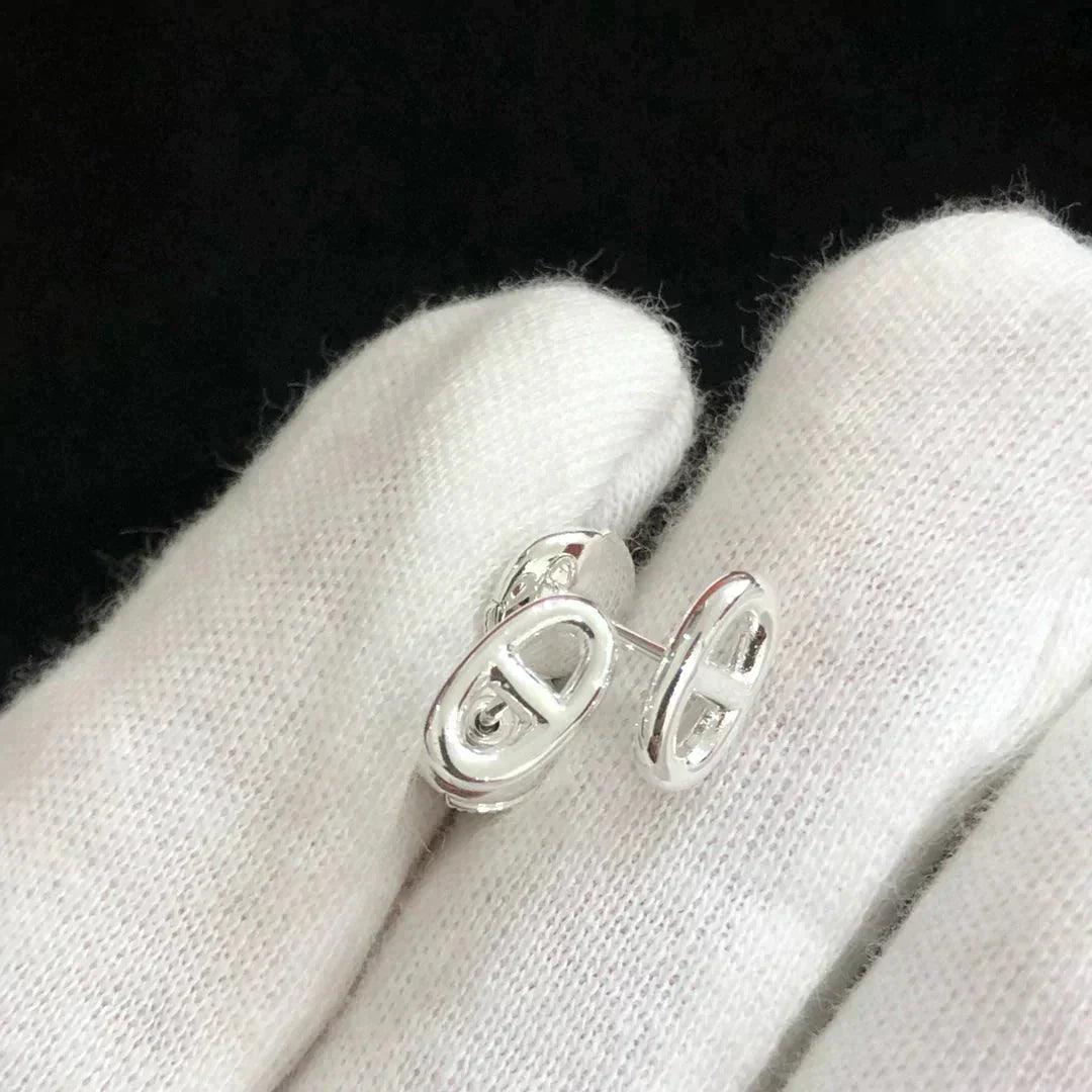 [Marin]CHAINE SMALL EARRINGS GOLD AND SILVER