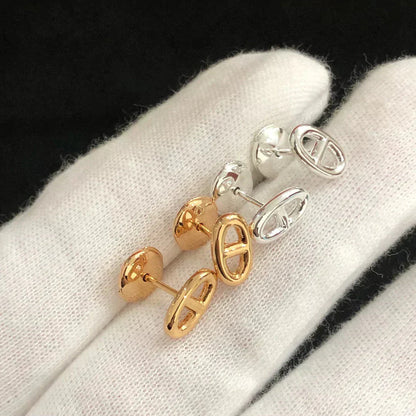 [Marin-Jewelry]CHAINE SMALL EARRINGS GOLD AND SILVER