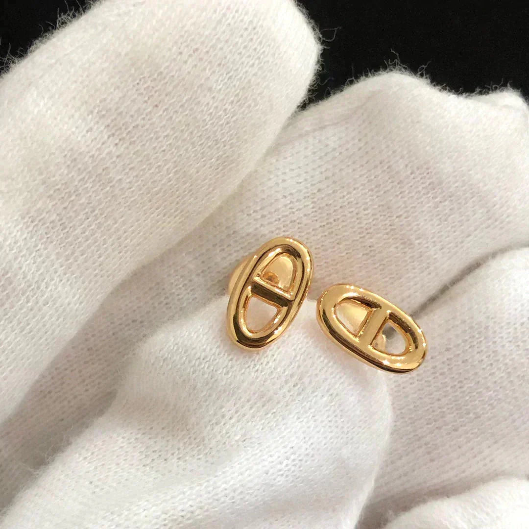 [Marin]CHAINE SMALL EARRINGS GOLD AND SILVER