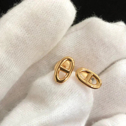 [Marin]CHAINE SMALL EARRINGS GOLD AND SILVER