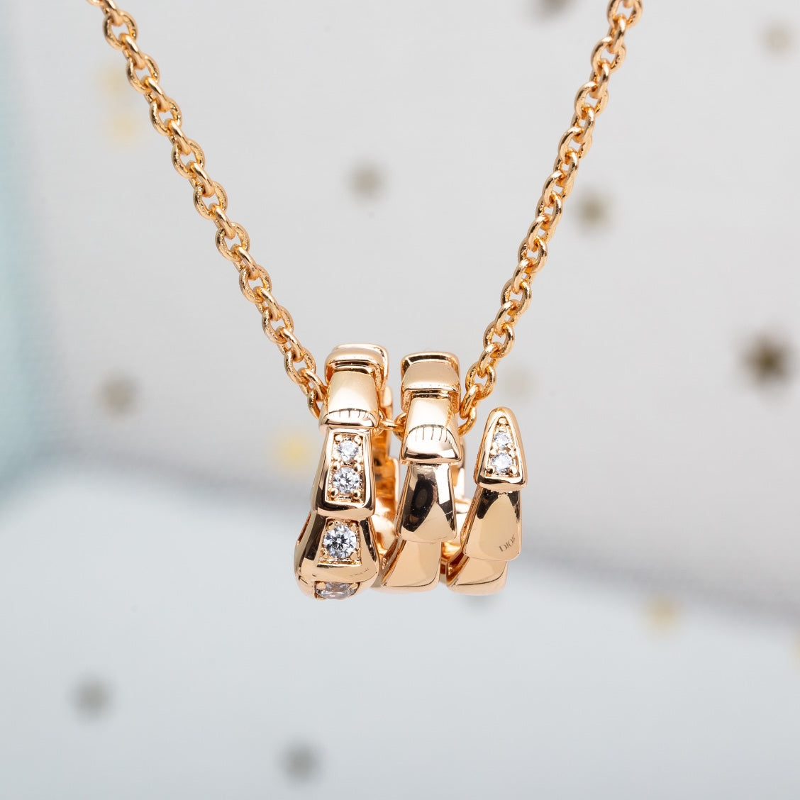 [Marin]SERPENTI PINK GOLD NECKLACE DIAMOND