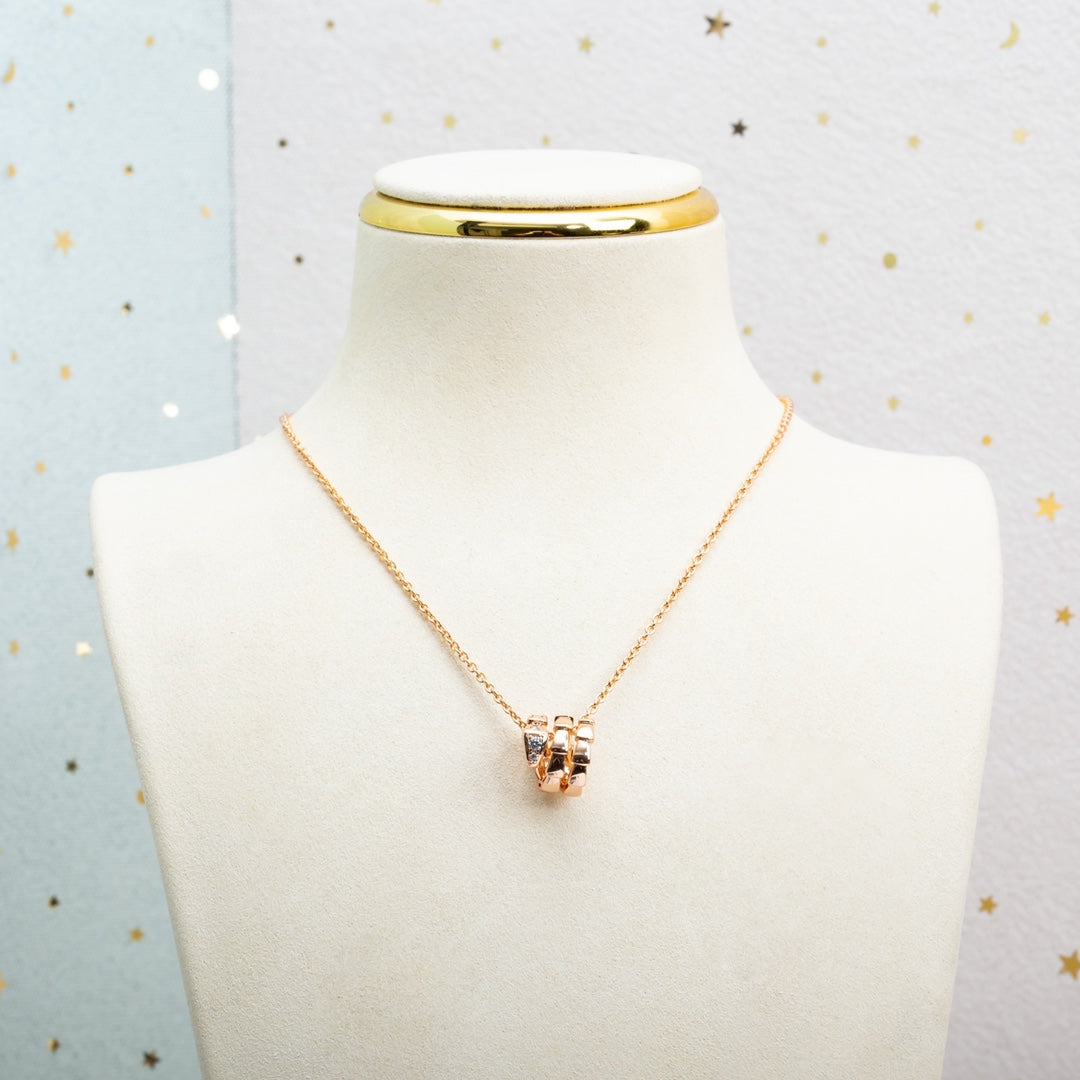 [Marin]SERPENTI PINK GOLD NECKLACE DIAMOND