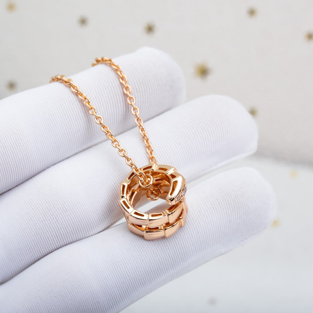 [Marin]SERPENTI PINK GOLD NECKLACE DIAMOND