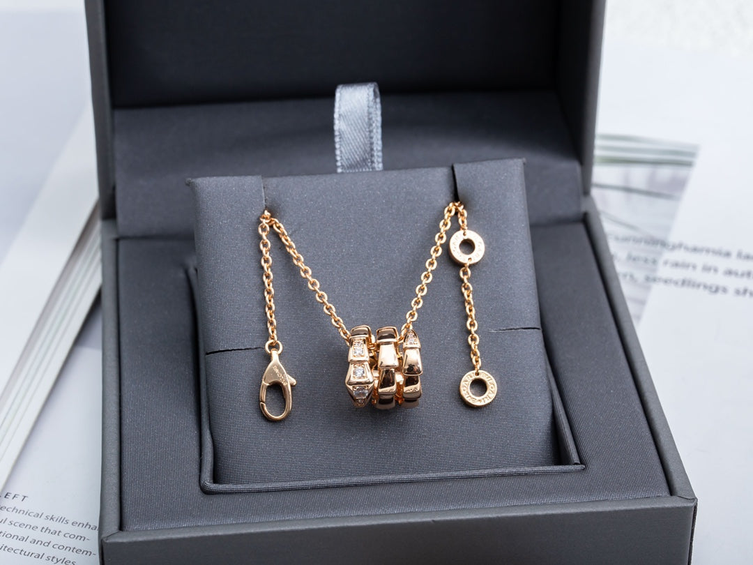 [Marin]SERPENTI PINK GOLD NECKLACE DIAMOND