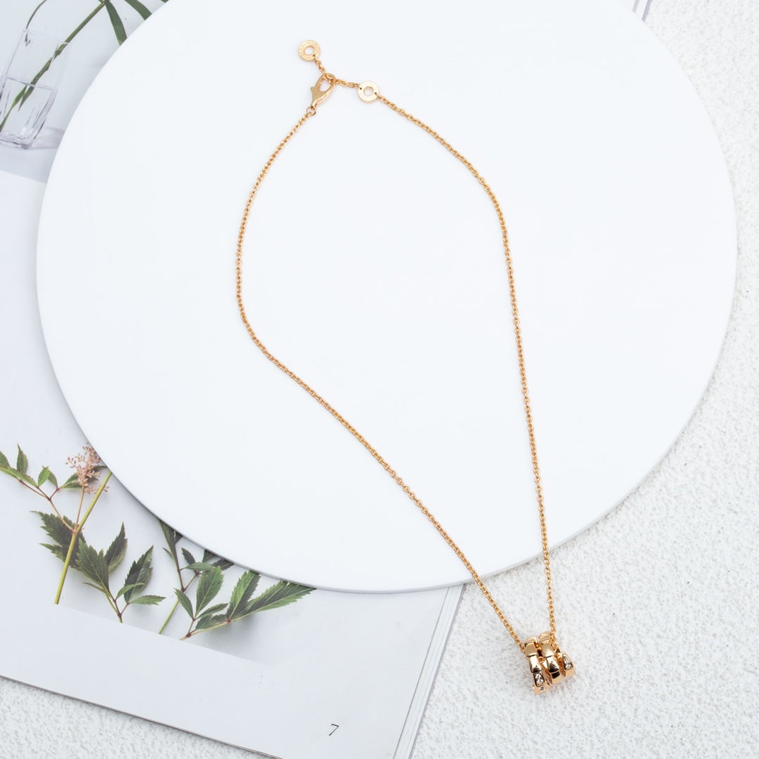 [Marin]SERPENTI PINK GOLD NECKLACE DIAMOND