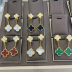 [Marin]BOUCLES D'OREILLES CLOVER 2 MOTIFS DIAMANT (CHOIX MULTIPLES)ç´