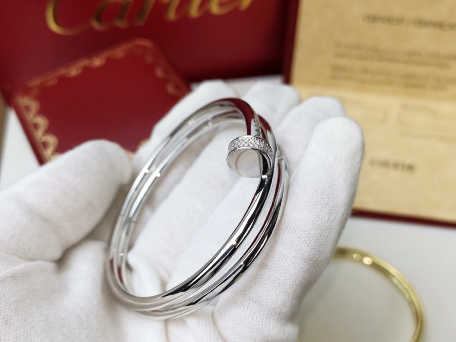 [Marin]BRACELET SIMPLE RANG DOUBLE DIAMANTS 3,5 MM