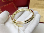 [Marin]BRACELET SIMPLE RANG DOUBLE DIAMANTS 3,5 MM