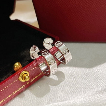 [Marin-Jewelry]LOVE EARRINGS 5.7MM 2 DIAMONDS