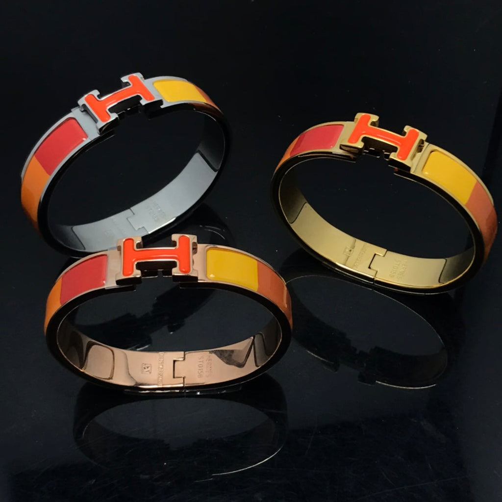 [Marin]H BRACELET ORANGE RAINBOW CERAMIC