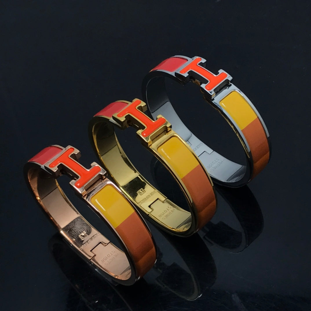 [Marin-Jewelry]H BRACELET ORANGE RAINBOW CERAMIC