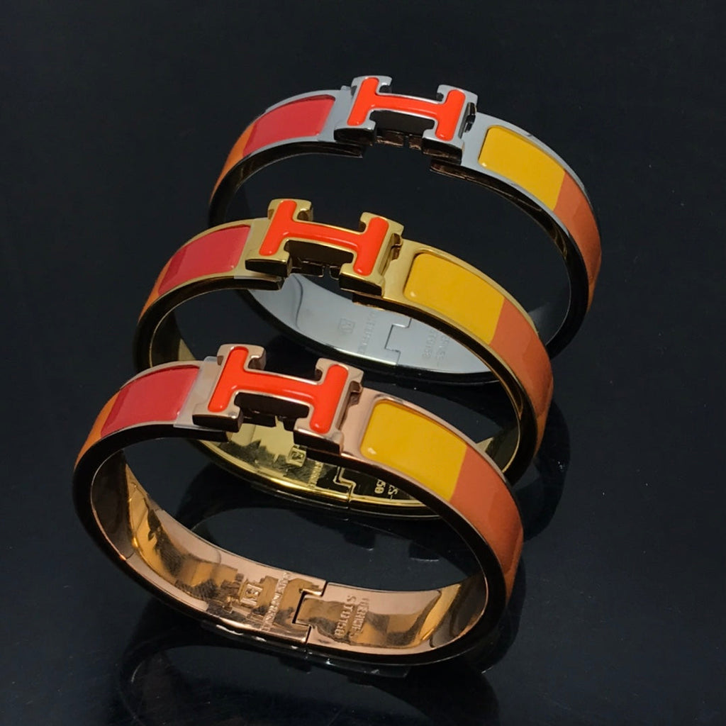 [Marin]H BRACELET ORANGE RAINBOW CERAMIC