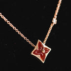 [Marin]STAR NECKLACE PINK GOLD 1 DIAMOND