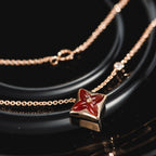 [Marin]STAR NECKLACE PINK GOLD 1 DIAMOND