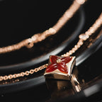 [Marin]STAR NECKLACE PINK GOLD 1 DIAMOND