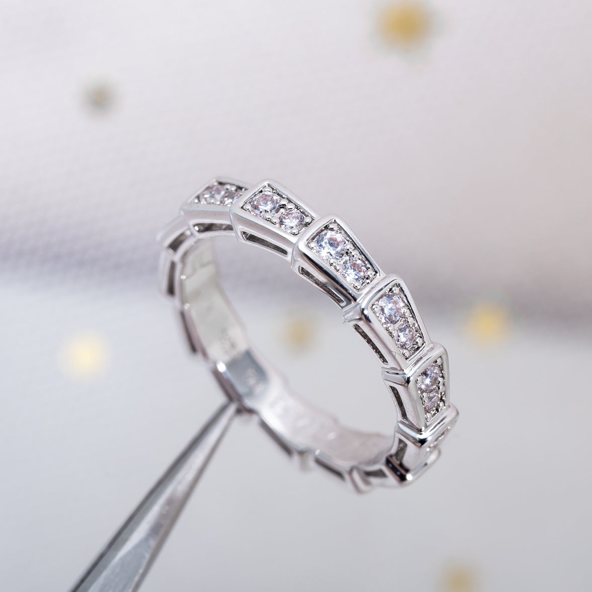 [Marin]SERPENTI RING SILVER DIAMOND PAVED 3MM