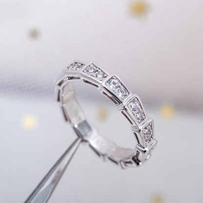 [Marin]SERPENTI RING SILVER DIAMOND PAVED 3MM