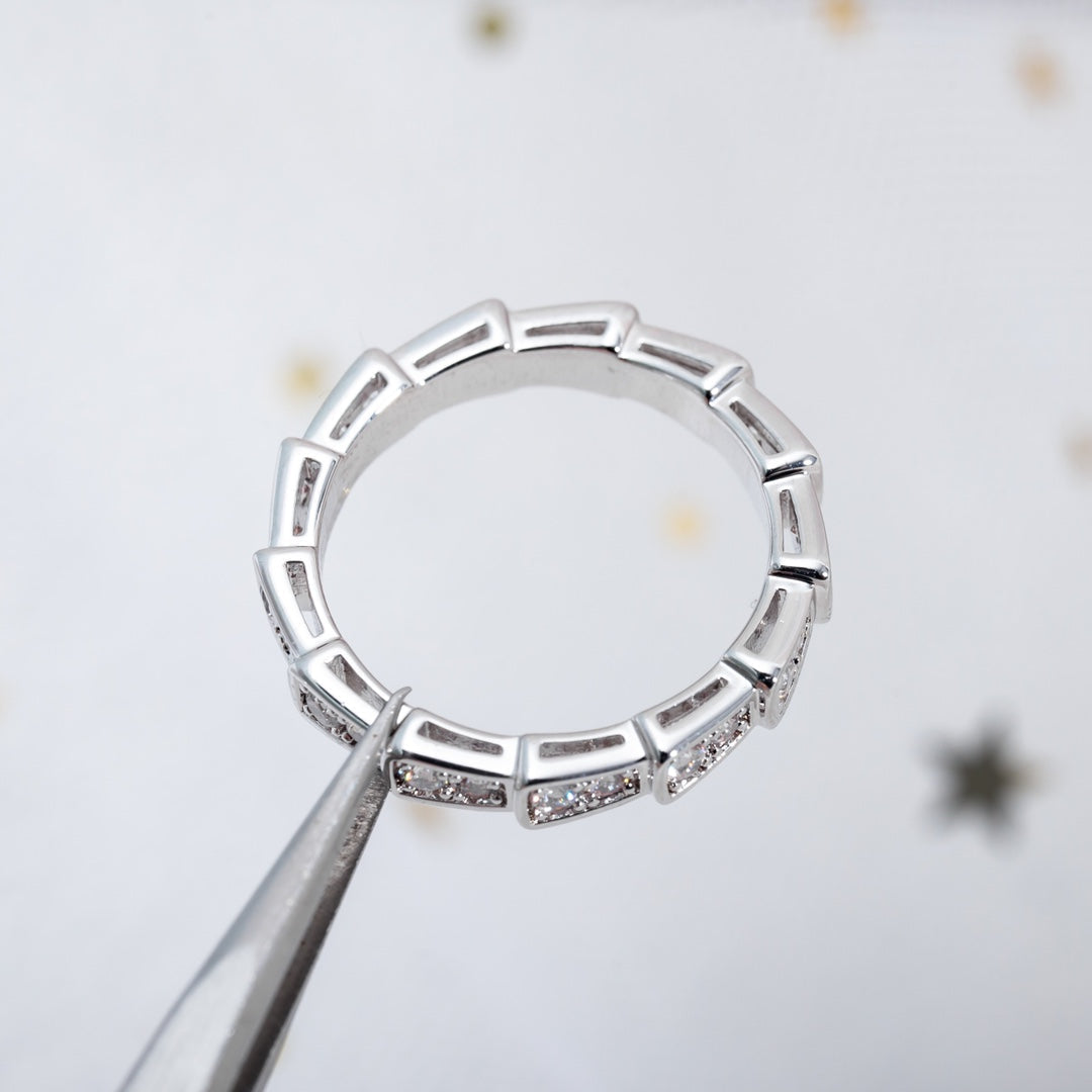 [Marin]SERPENTI RING SILVER DIAMOND PAVED 3MM
