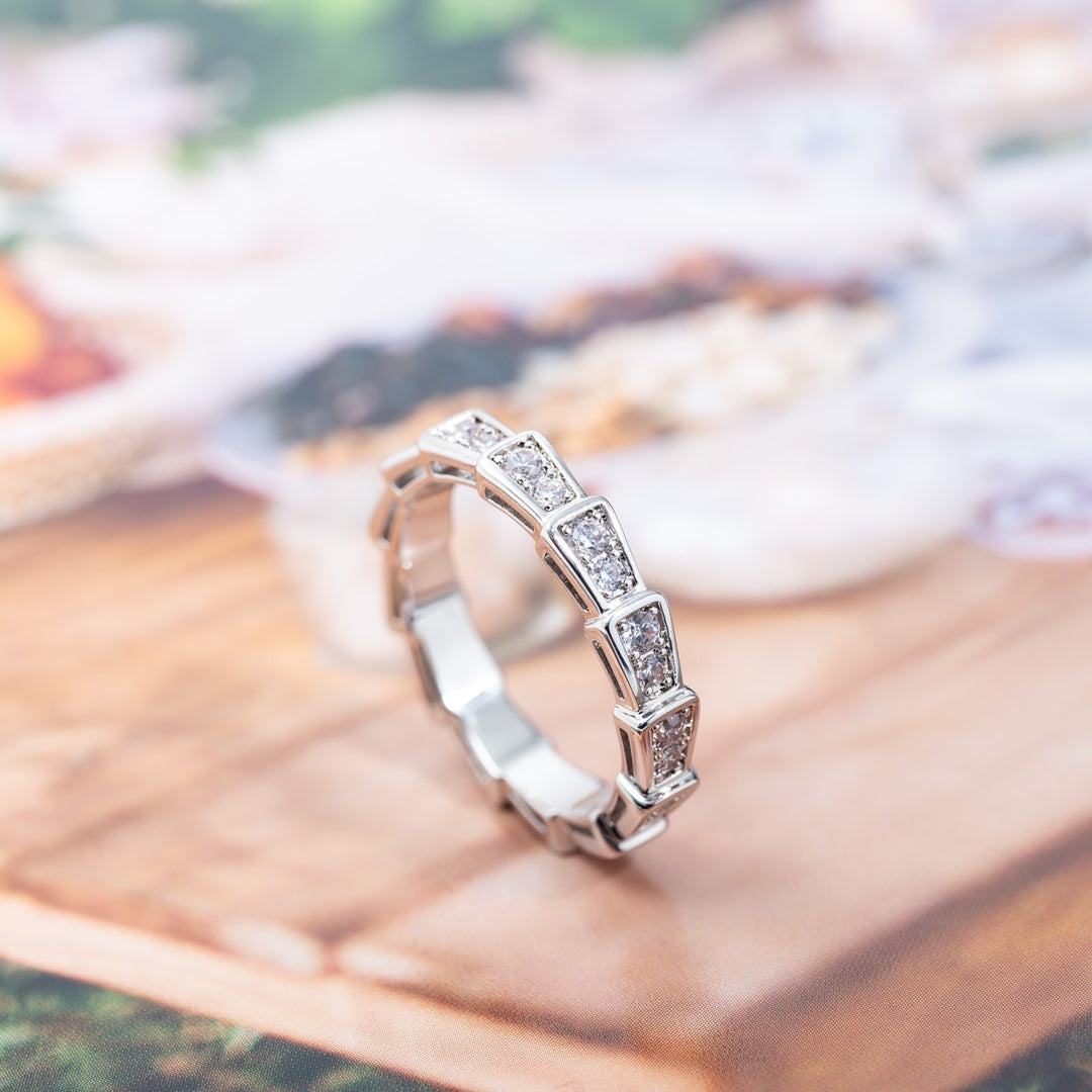 [Marin]SERPENTI RING SILVER DIAMOND PAVED 3MM