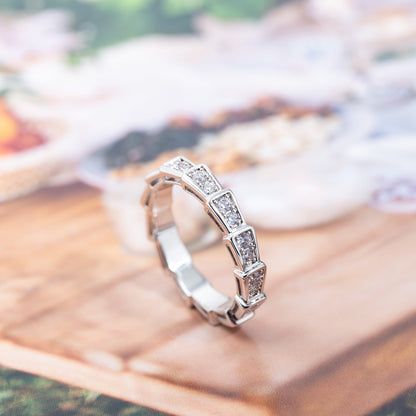 [Marin]SERPENTI RING SILVER DIAMOND PAVED 3MM