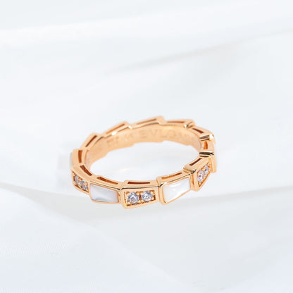 [Marin]SERPENTI RING PINK GOLD DIAMOND MOP 3MM
