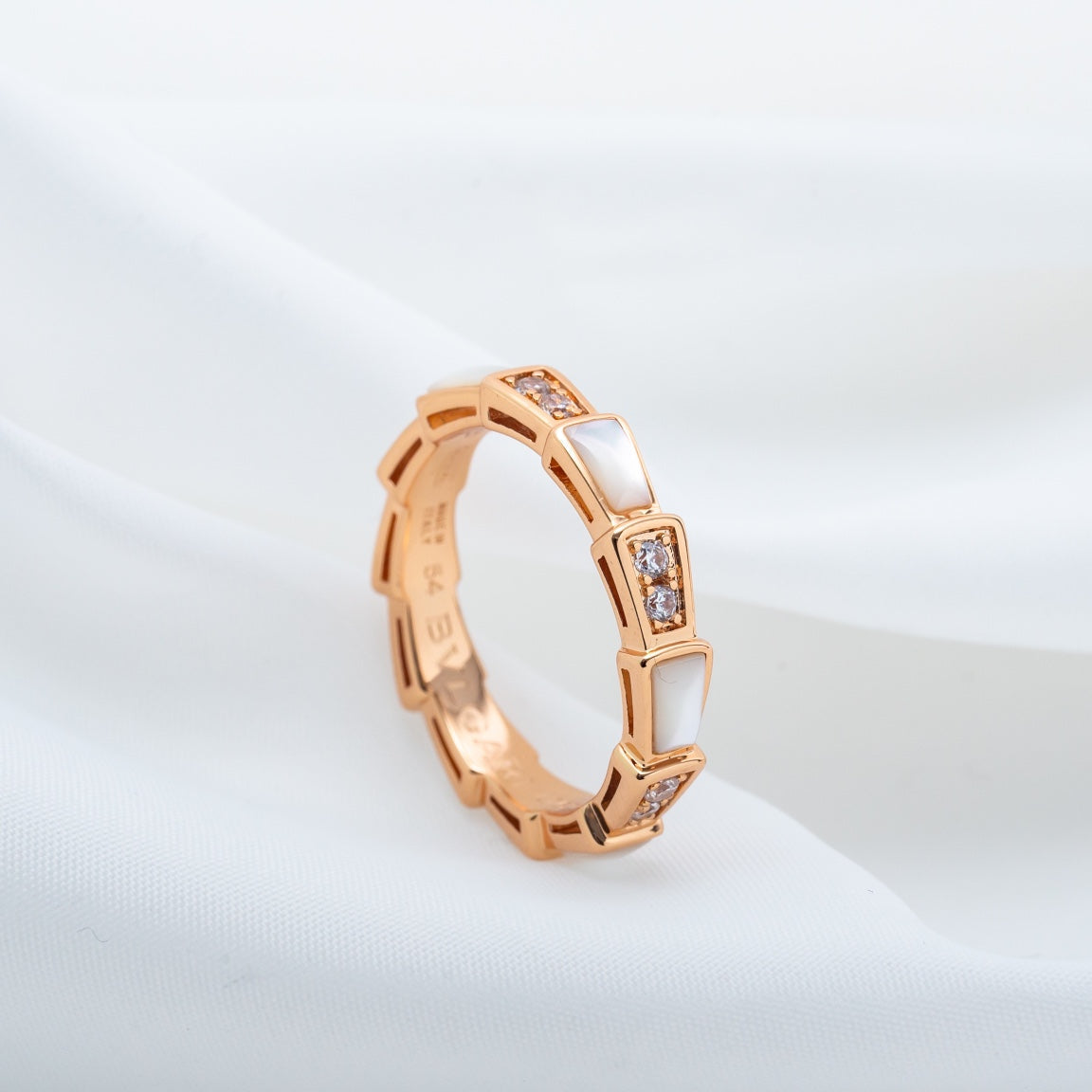 [Marin]SERPENTI RING PINK GOLD DIAMOND MOP 3MM