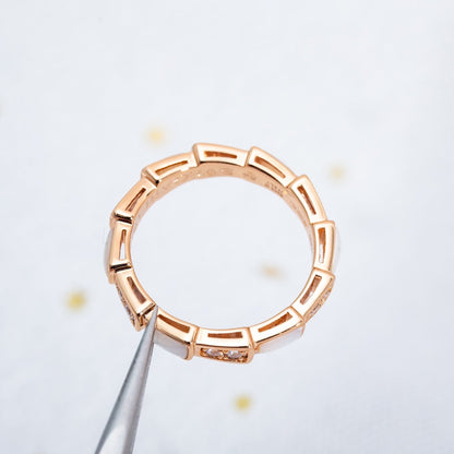 [Marin]SERPENTI RING PINK GOLD DIAMOND MOP 3MM