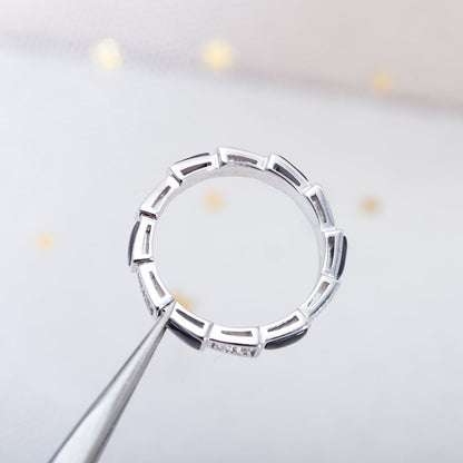 [Marin]SERPENTI RING SILVER  DIAMOND BLACK MOP 3MM