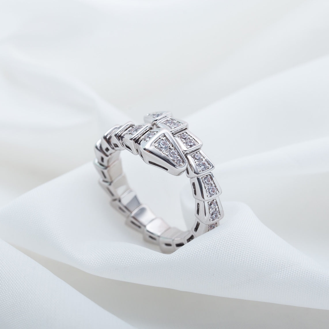 [Marin]SERPENTI RING SILVER DIAMOND PAVED 4MM