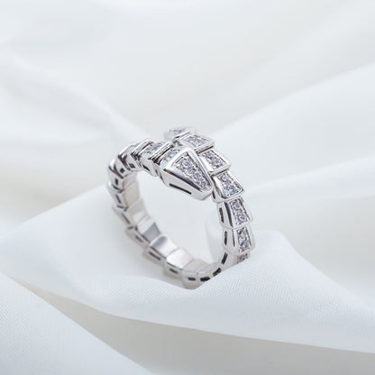 [Marin]SERPENTI RING SILVER DIAMOND PAVED 4MM