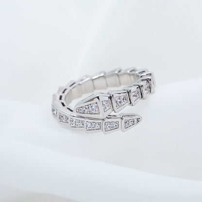 [Marin]SERPENTI RING SILVER DIAMOND PAVED 4MM