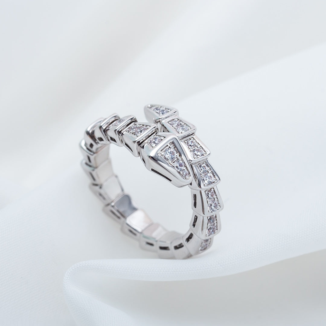 [Marin]SERPENTI RING SILVER DIAMOND PAVED 4MM