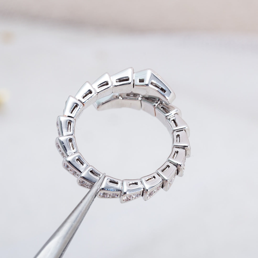 [Marin]SERPENTI RING SILVER DIAMOND PAVED 4MM