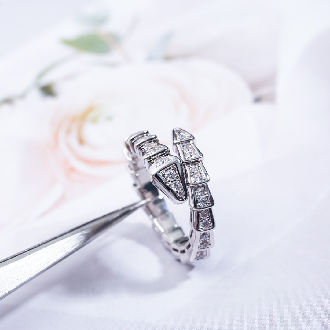 [Marin]SERPENTI RING SILVER DIAMOND PAVED 4MM