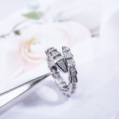 [Marin]SERPENTI RING SILVER DIAMOND PAVED 4MM