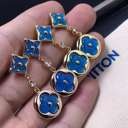 [Marin-Jewelry]STAR AND SUN AGATE DIAMOND EARRINGS