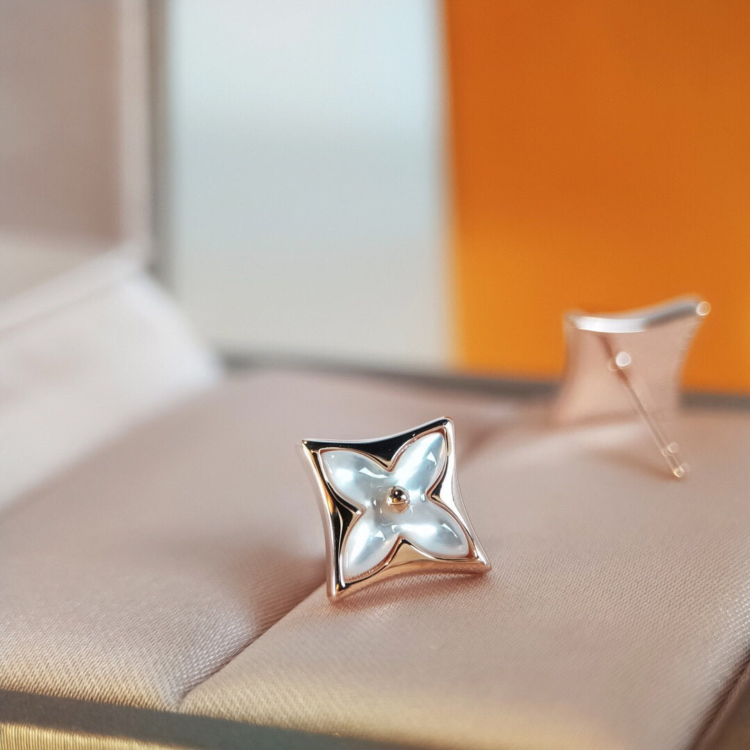 [Marin]STAR MOP PINK GOLD EARRINGS
