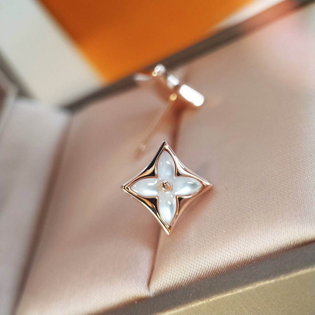 [Marin]STAR MOP PINK GOLD EARRINGS