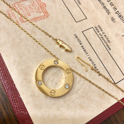 [Marin]LOVE NECKLACE 16MM 3 DIAMONDS