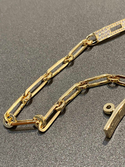 [Marin-Jewelry]CHAINE BRACELET SMALL MODEL DIAMOND
